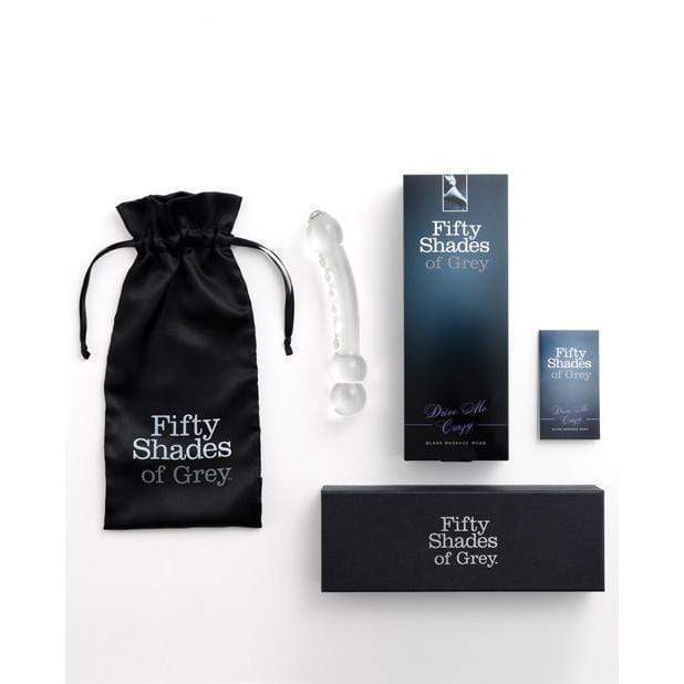 Fifty Shades of Grey - Drive Me Crazy Glass Massage Wand (Clear) - Glass Dildo (Non Vibration) Durio.sg