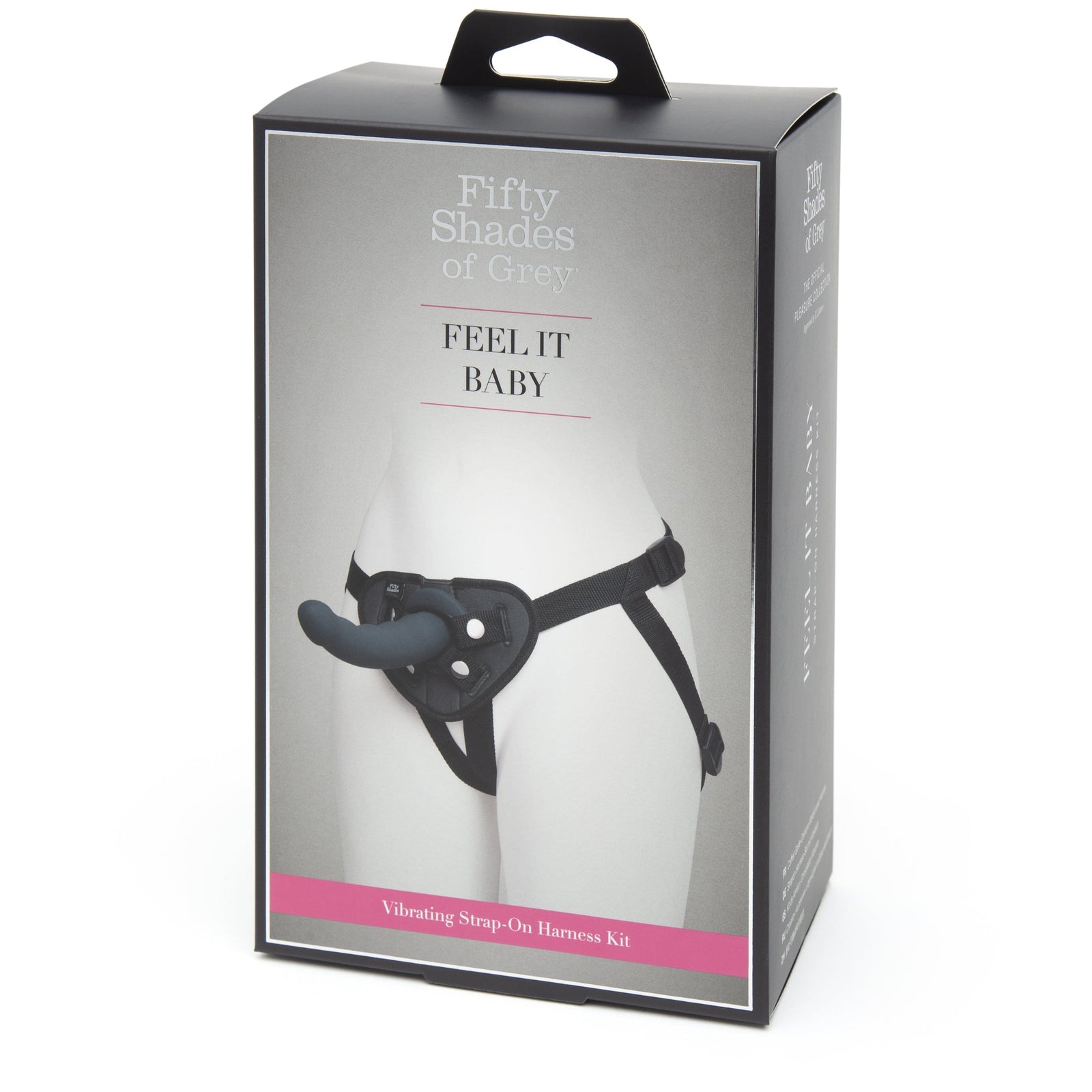 Fifty Shades of Grey - Feel it Baby Vibrating Strap On Harness Set (Black) - Strap On with Hollow Dildo for Male (Vibration) Non Rechargeable Durio.sg