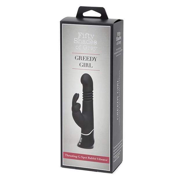 Fifty Shades of Grey - Greedy Girl Rechargeable Thrusting G Spot Rabbit Vibrator (Black) - Rabbit Dildo (Vibration) Rechargeable Durio.sg