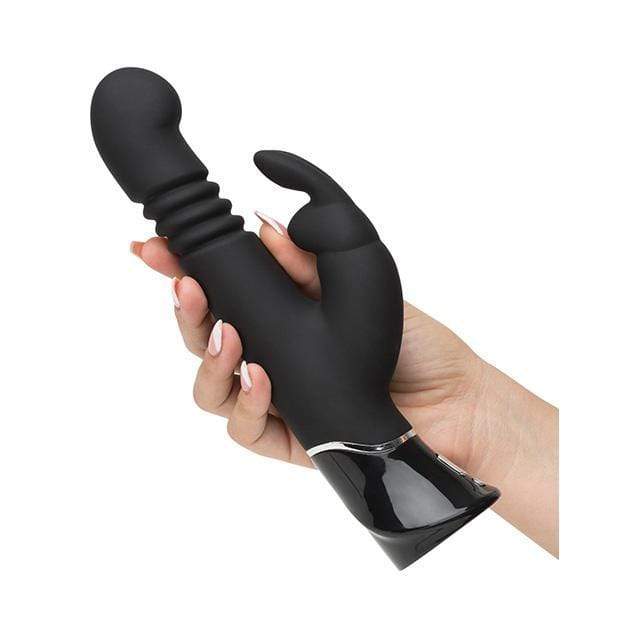 Fifty Shades of Grey - Greedy Girl Rechargeable Thrusting G Spot Rabbit Vibrator (Black) - Rabbit Dildo (Vibration) Rechargeable Durio.sg