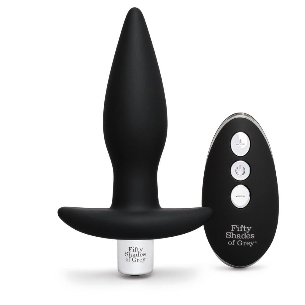 Fifty Shades of Grey - Relentless Vibrations Remote Control Butt Plug (Black) - Remote Control Anal Plug (Vibration) Rechargeable Durio.sg