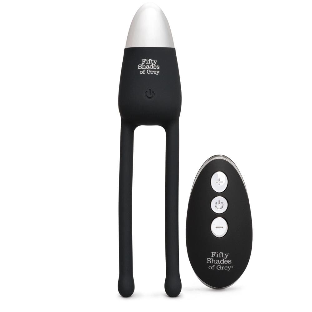 Fifty Shades of Grey - Relentless Vibrations Remote Control Couple's Vibrator (Black) - Couple's Massager (Vibration) Rechargeable Durio.sg