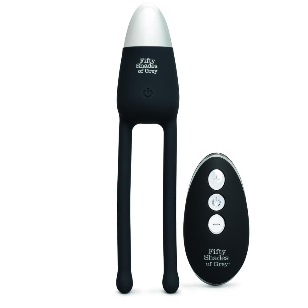 Fifty Shades of Grey - Relentless Vibrations Remote Control Couple's Vibrator (Black) - Couple's Massager (Vibration) Rechargeable Durio.sg