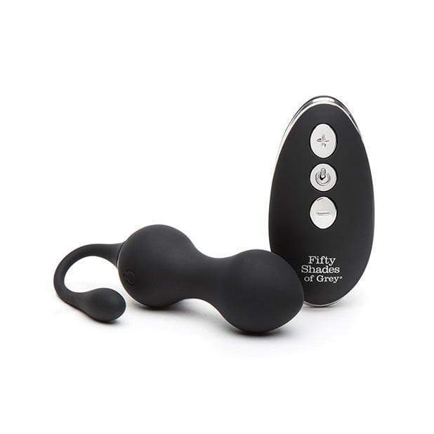 Fifty Shades of Grey - Relentless Vibrations Remote Control Kegel Balls (Black) - Kegel Balls (Vibration) Rechargeable Durio.sg