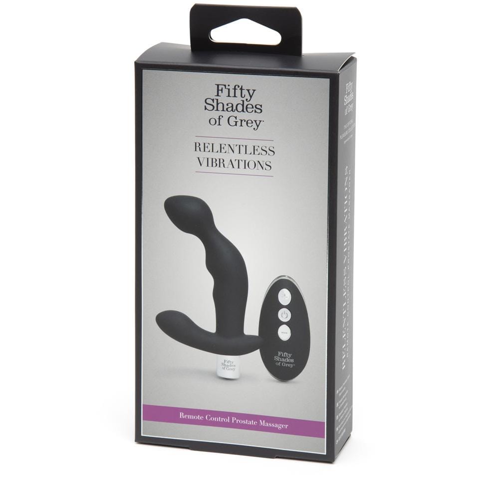 Fifty Shades of Grey - Relentless Vibrations Remote Control Prostate Massager (Black) - Prostate Massager (Vibration) Rechargeable Durio.sg