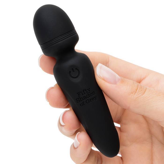 Fifty Shades of Grey - Sensation Rechargeable Mini Wand Vibrator (Black) - Wand Massagers (Vibration) Rechargeable Durio.sg