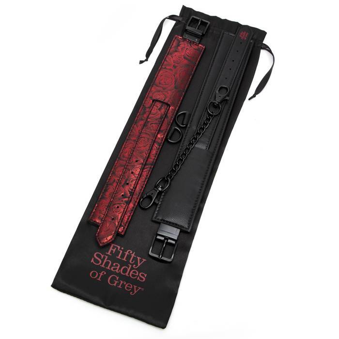 Fifty Shades of Grey - Sweet Anticipation Ankle Cuffs BDSM (Red) - Hand/Leg Cuffs Durio.sg