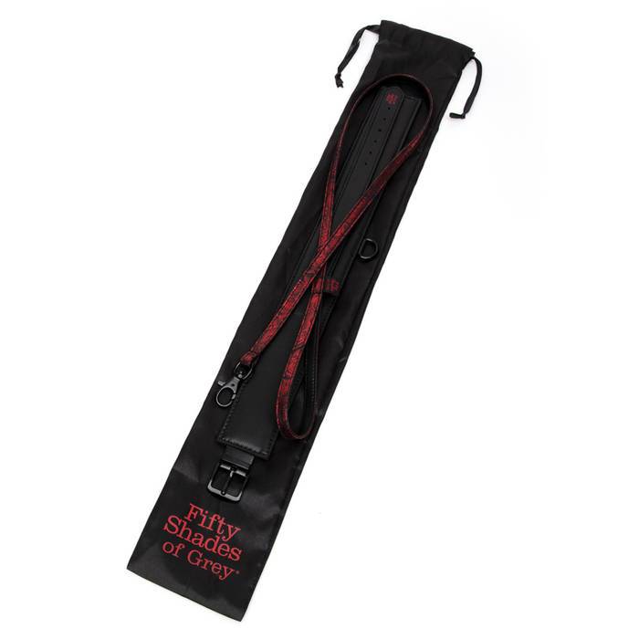 Fifty Shades of Grey - Sweet Anticipation Collar and Lead BDSM (Red) - Leash Durio.sg
