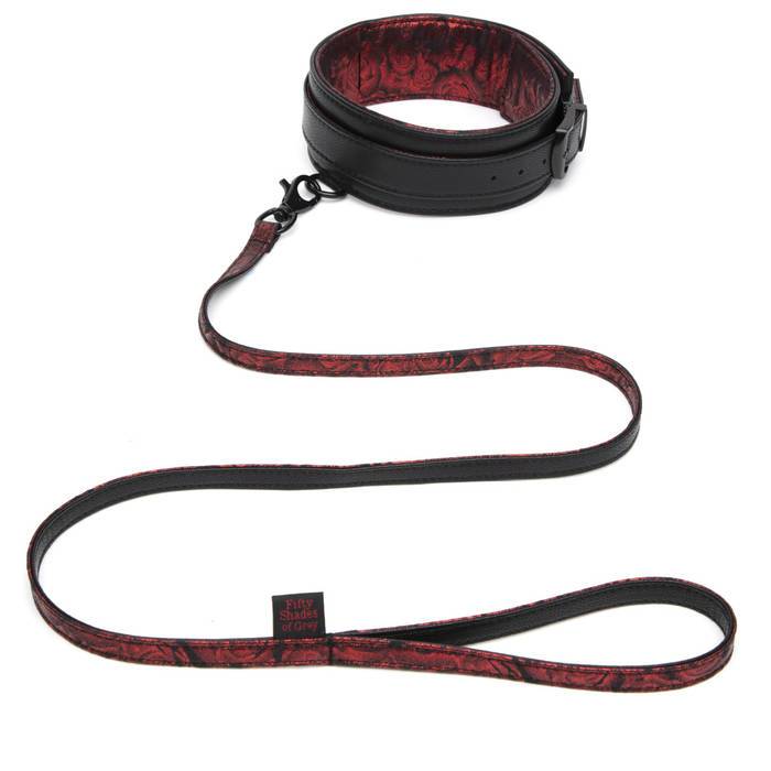 Fifty Shades of Grey - Sweet Anticipation Collar and Lead BDSM (Red) - Leash Durio.sg