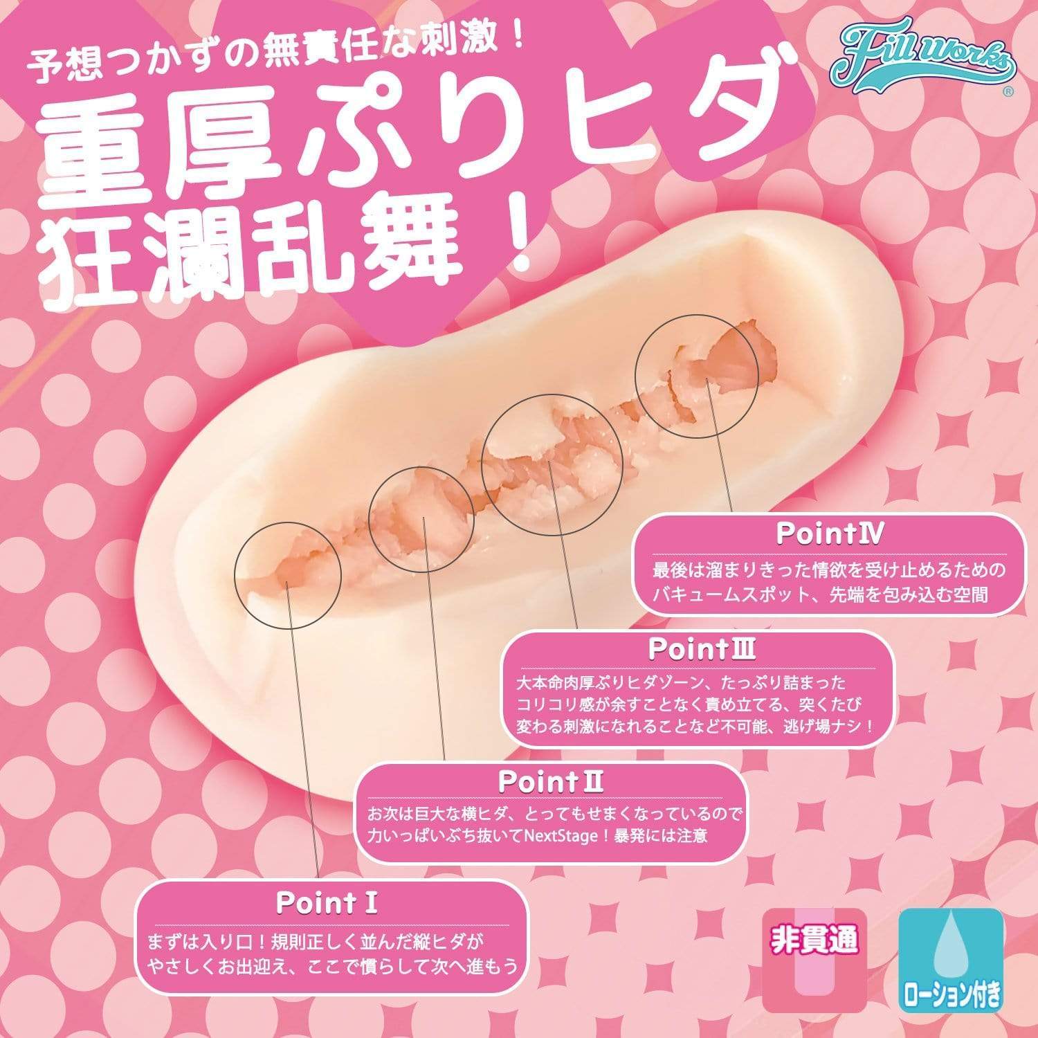 Fill Works - Purihida Vitality Onahole (Beige) - Masturbator Vagina (Non Vibration) Durio.sg