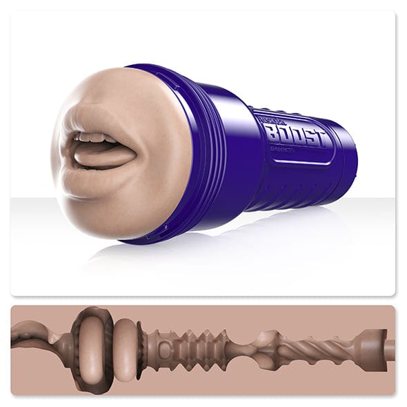 Fleshlight - Boost Blow Mouth Masturbator (Beige) - Masturbator Mouth (Non Vibration) Durio.sg