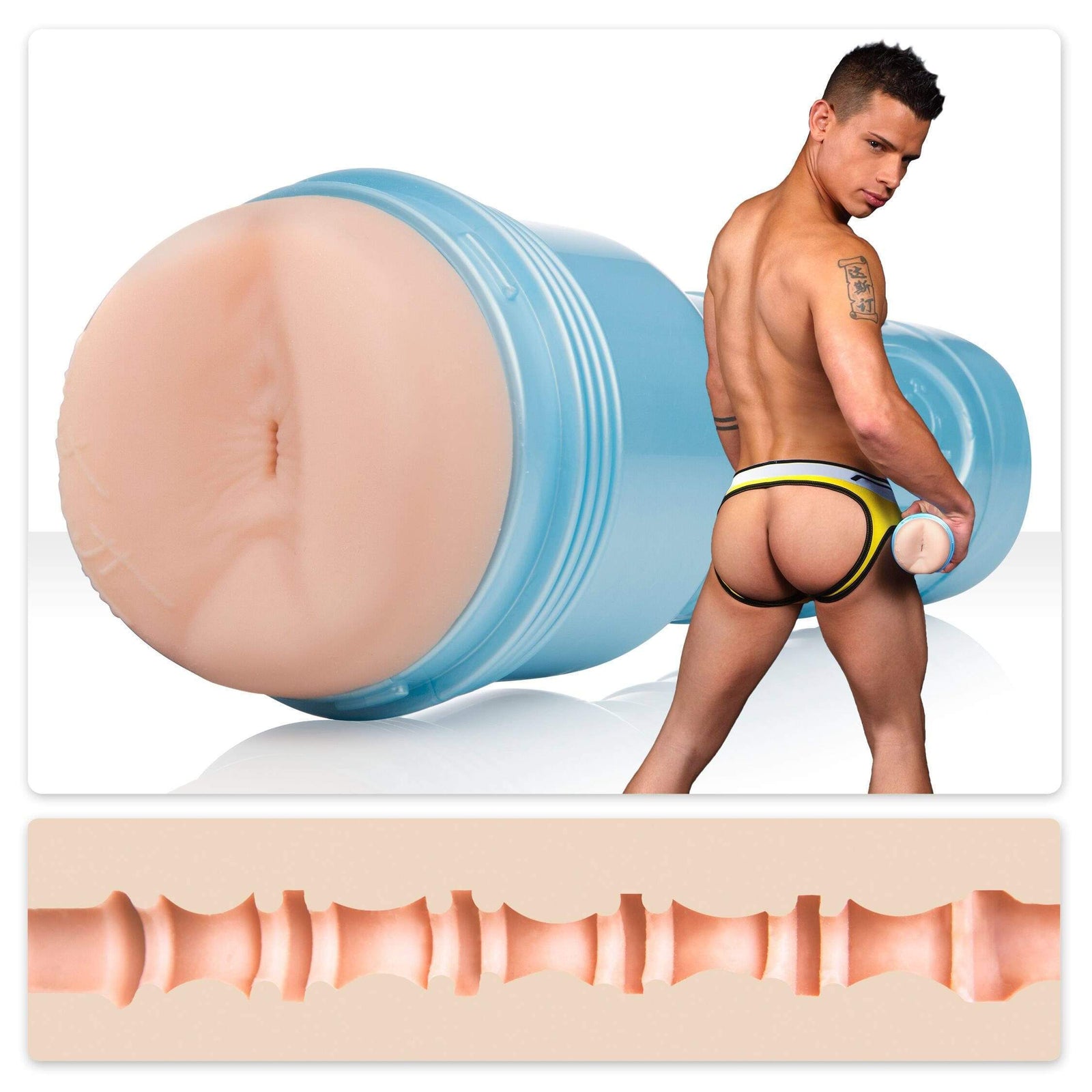 Fleshlight - Fleshjack Boys Brent Everett Masturbator Ass (Ecstasy) - Masturbator Gay Ass (Non Vibration) Durio.sg