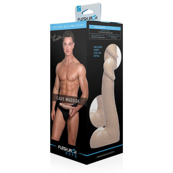 Fleshlight - Fleshjack Boys Cade Maddox Dildo (Beige) - Realistic Gay Dildo w/o suction cup (Non Vibration) Durio.sg