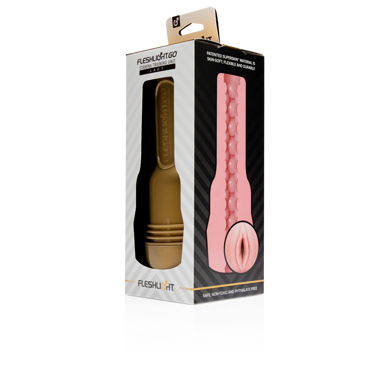 Fleshlight - Fleshlight GO Stamina Training Unit Masturbator (Beige) - Masturbator Vagina (Non Vibration) Durio.sg