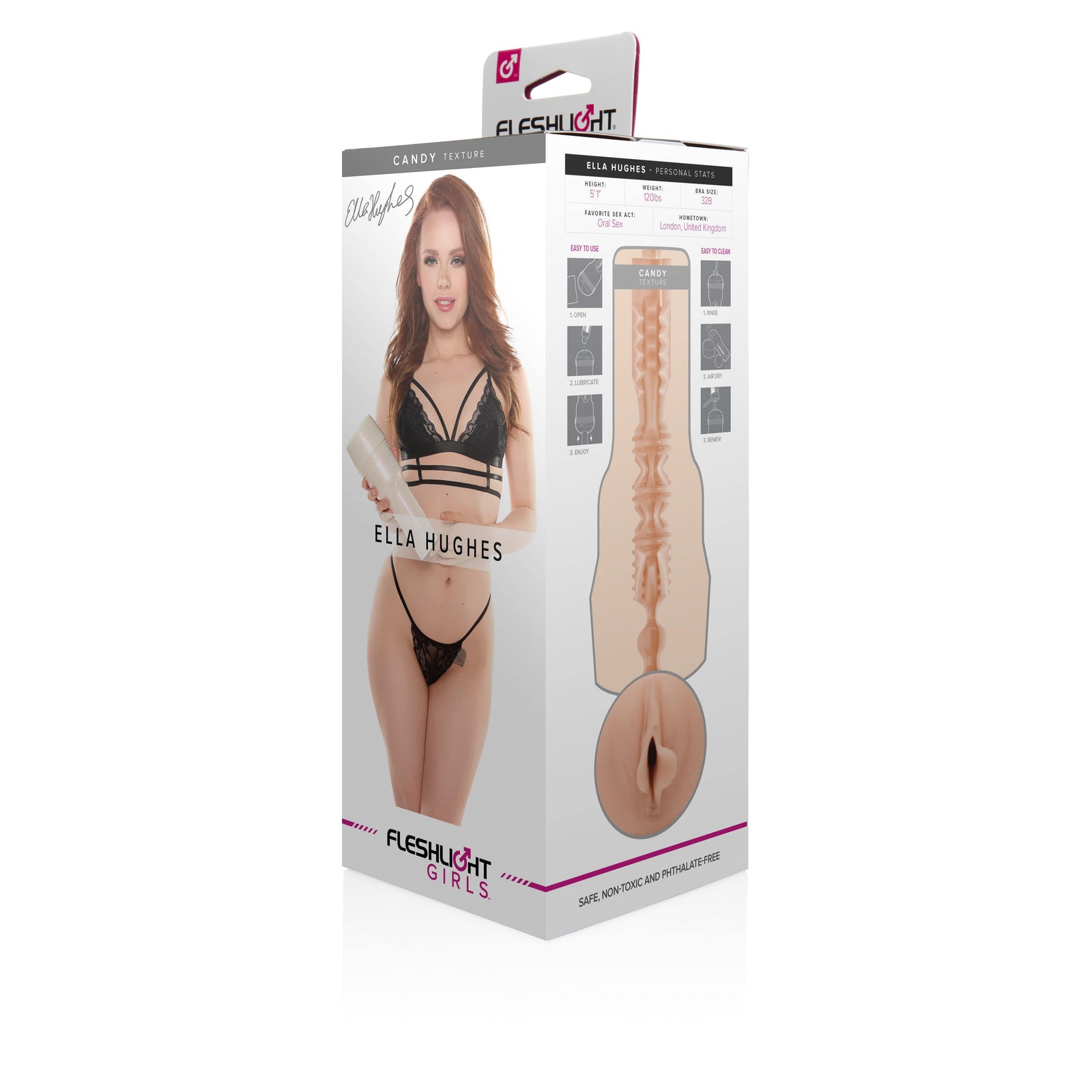 Fleshlight - Fleshlight Girls Ella Hughes Masturbator (Candy) - Masturbator Vagina (Non Vibration) Durio.sg