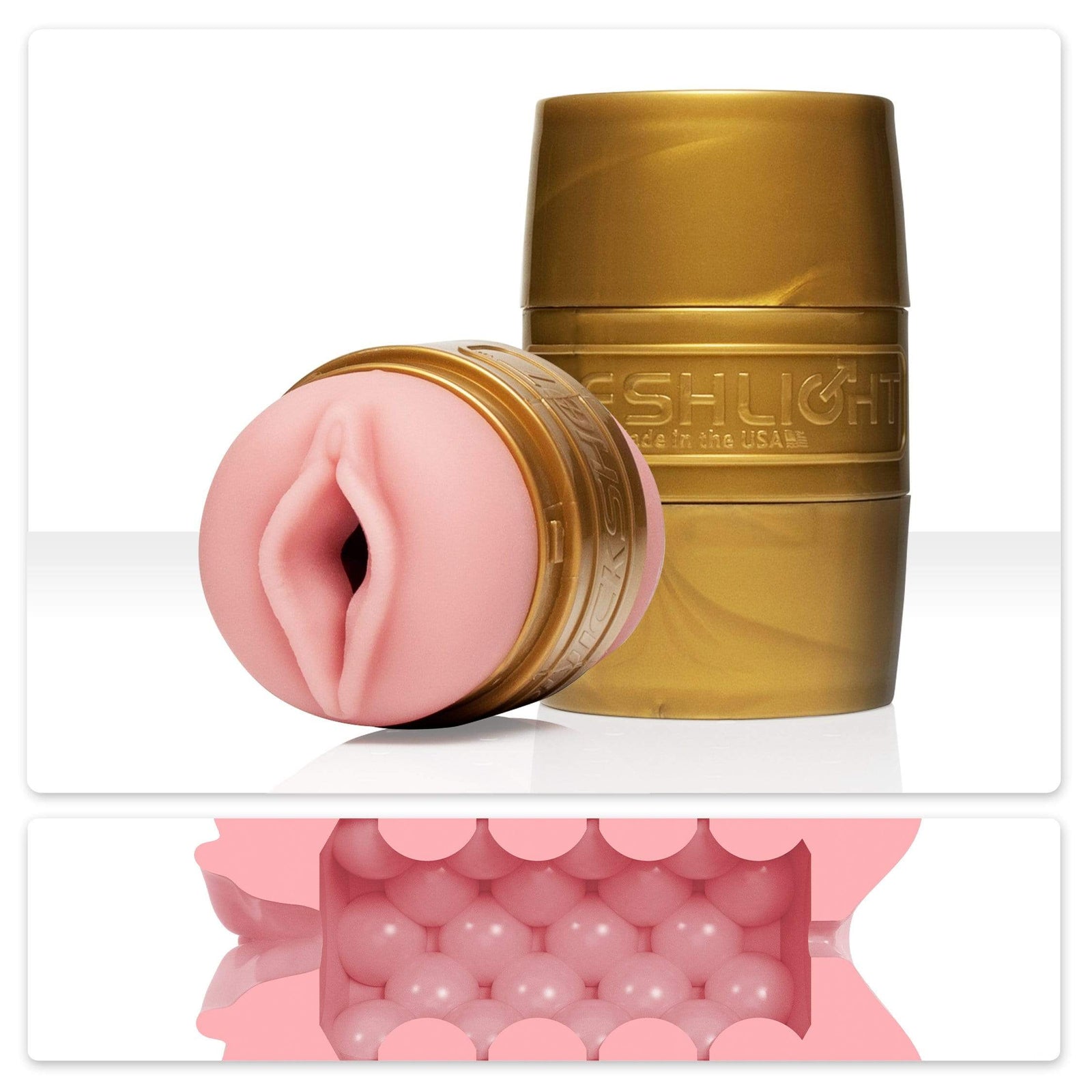 Fleshlight - Stamina Training Unit Quickshot Lady & Butt Masturbator (Beige) - Masturbator Vagina (Non Vibration) Durio.sg