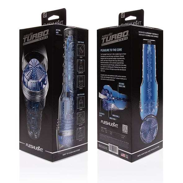 Fleshlight - Turbo Core Masturbator (Blue) - Masturbator Mouth (Non Vibration) Durio.sg