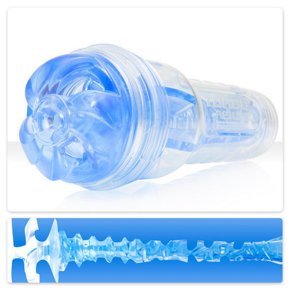 Fleshlight - Turbo Thrust Blue Ice Masturbator (Blue) - Masturbator Mouth (Non Vibration) Durio.sg