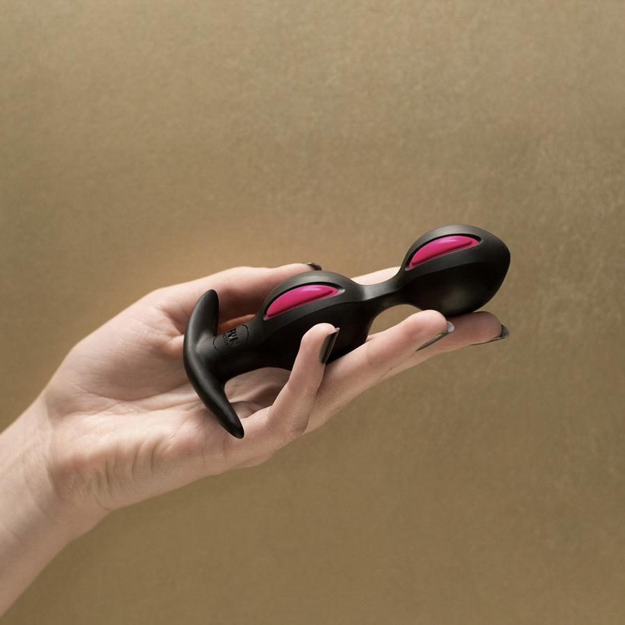 Fun Factory - B Balls Butt Plug (White/Dark Violet) - Anal Plug (Non Vibration) Durio.sg