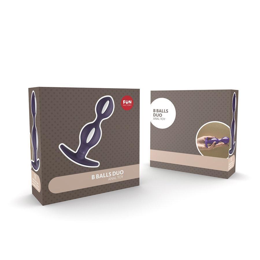 Fun Factory - B Balls Butt Plug (White/Dark Violet) - Anal Plug (Non Vibration) Durio.sg