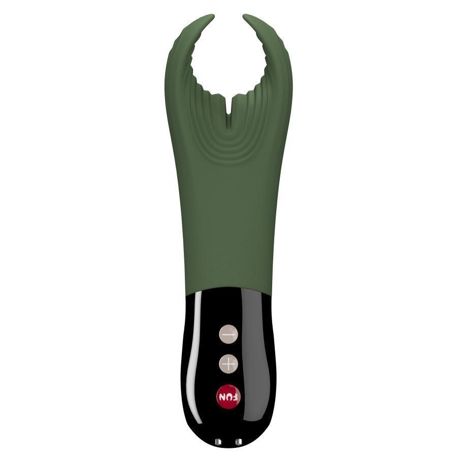 Fun Factory - Manta Vibrating Stroker (Moss Green) - Masturbator Soft Stroker (Vibration) Rechargeable Durio.sg