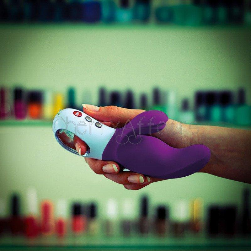 Fun Factory - Miss Bi Rabbit Vibrator (Grape/White) - Rabbit Dildo (Vibration) Rechargeable Durio.sg