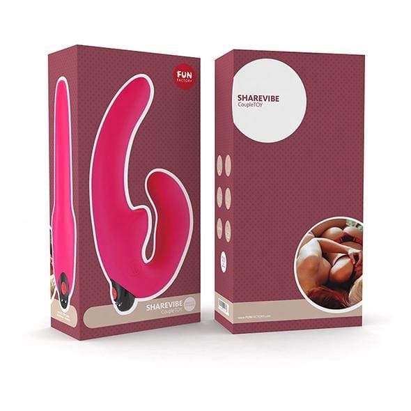 Fun Factory - ShareVibe Double Vibrating Dildo (Pink) - Couple's Massager (Vibration) Rechargeable Durio.sg