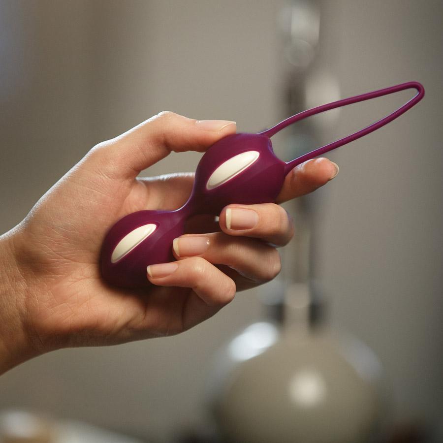 Fun Factory - SmartBalls Duo Kegel Balls (Raspberry Black) - Kegel Balls (Non Vibration) Durio.sg