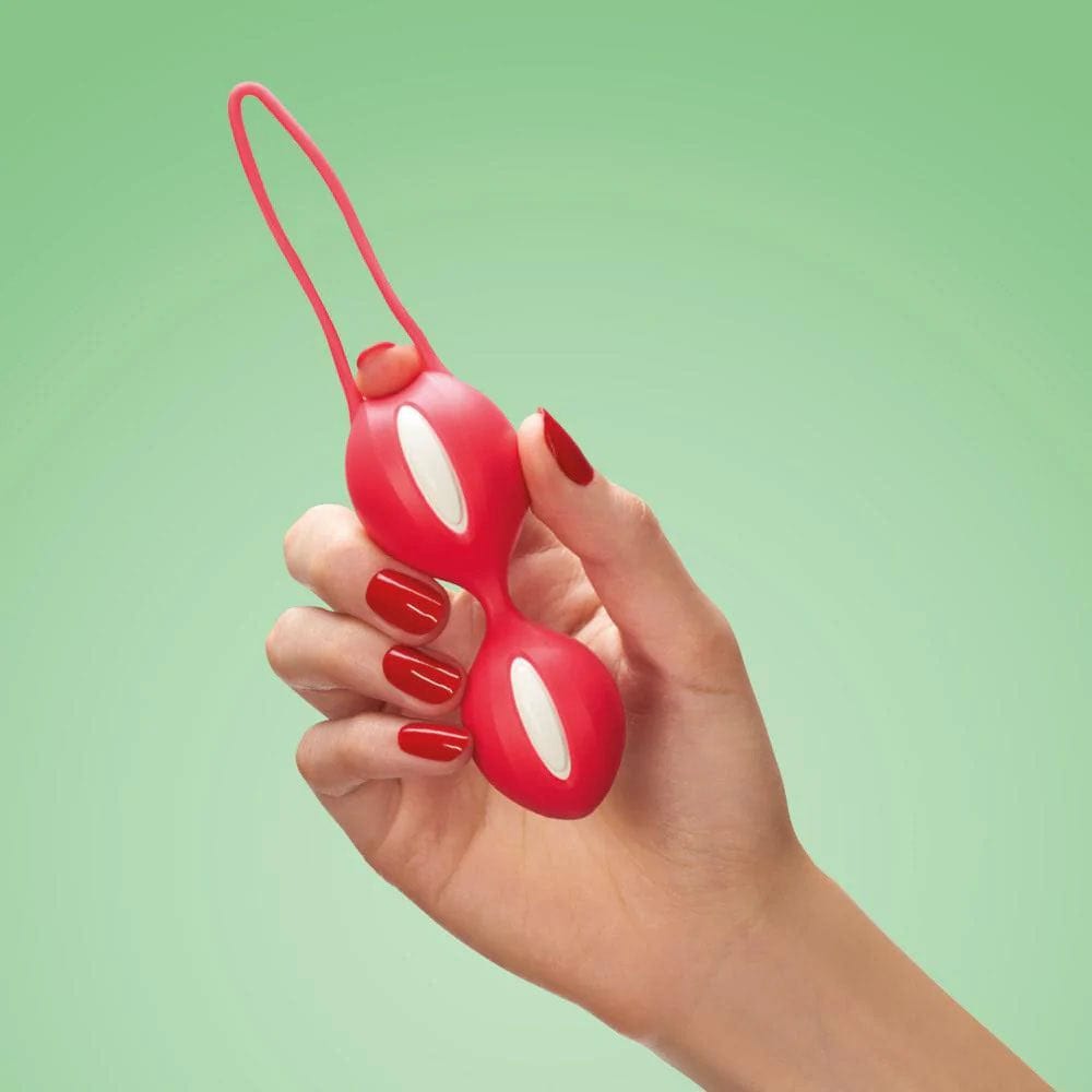 Fun Factory - Smartballs Duo Kegel Balls (White India Red) - Kegel Balls (Non Vibration) Durio.sg