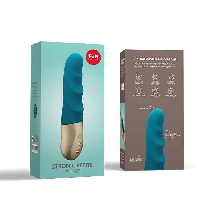 Fun Factory - Stronic Petite Thrusting G Spot Vibrator (Deep Sea Blue) - G Spot Dildo (Vibration) Rechargeable Durio.sg