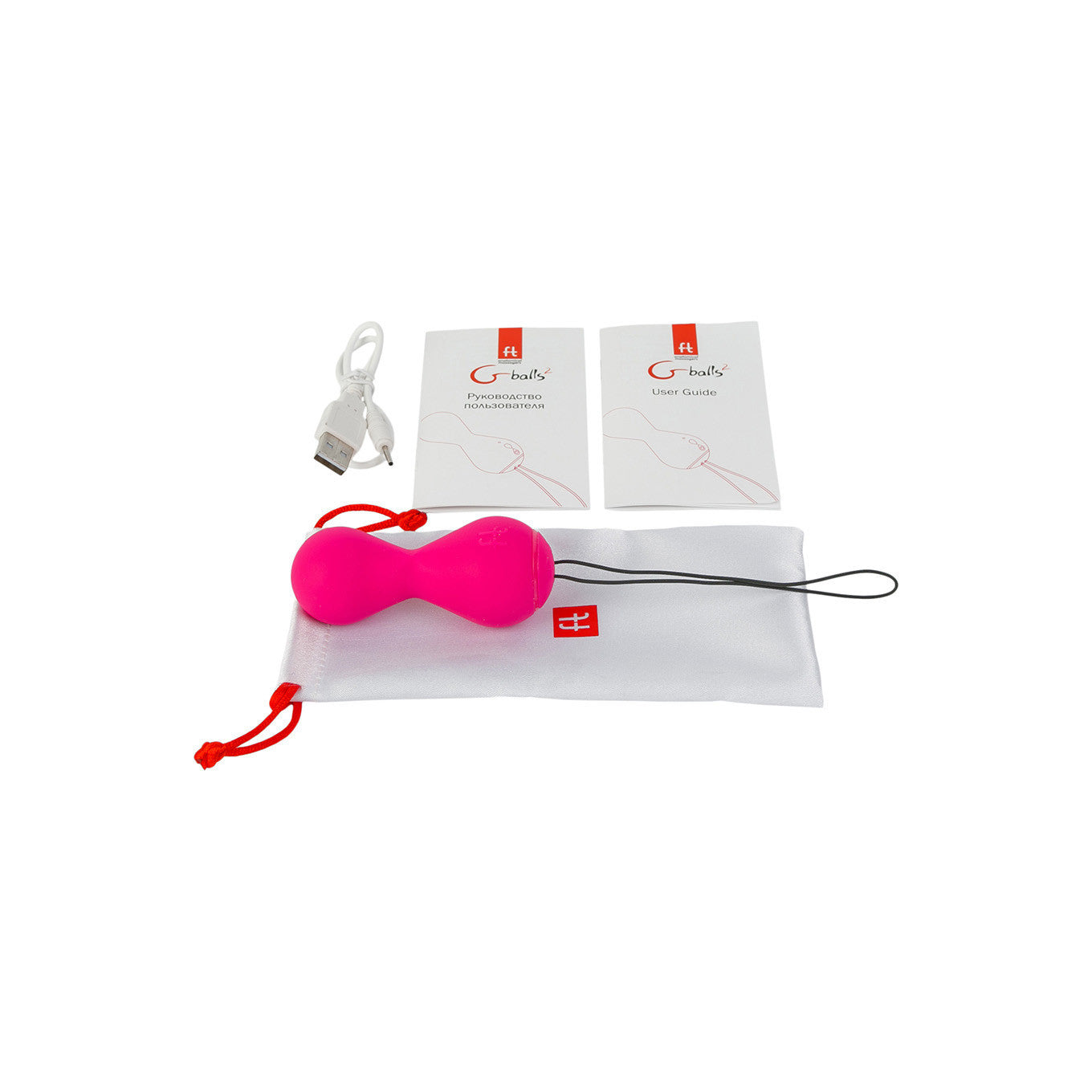 Fun Toys - Gballs 2 App Kegel Balls (Petal Rose) - Kegel Balls (Vibration) Non Rechargeable Durio.sg