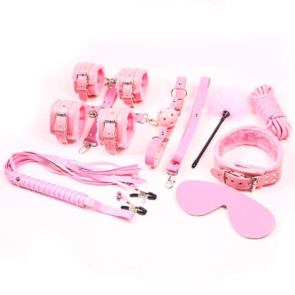 Garden - Super Instant SM 10 Pieces BDSM Set (Pink) - BDSM Set Durio.sg