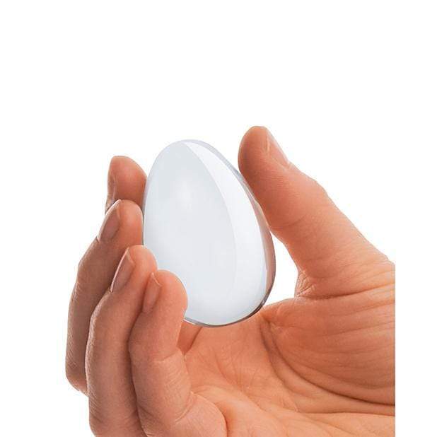 Glas - 2 pc Glass Yoni Eggs Kegel Set (Clear) - Kegel Balls (Glass) Durio.sg