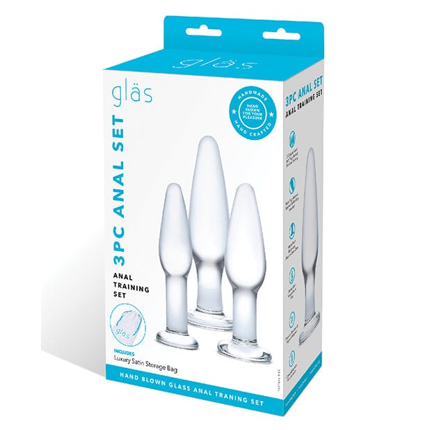 Glas - Glass Anal Training Kit Set 3 Piece (Clear) - Anal Kit (Non Vibration) Durio.sg