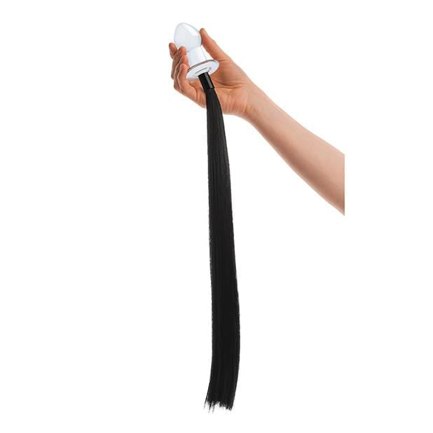 Glas - Horse Tail Glass Butt Plug 3" (Clear) - Glass Anal Plug (Non Vibration) Durio.sg