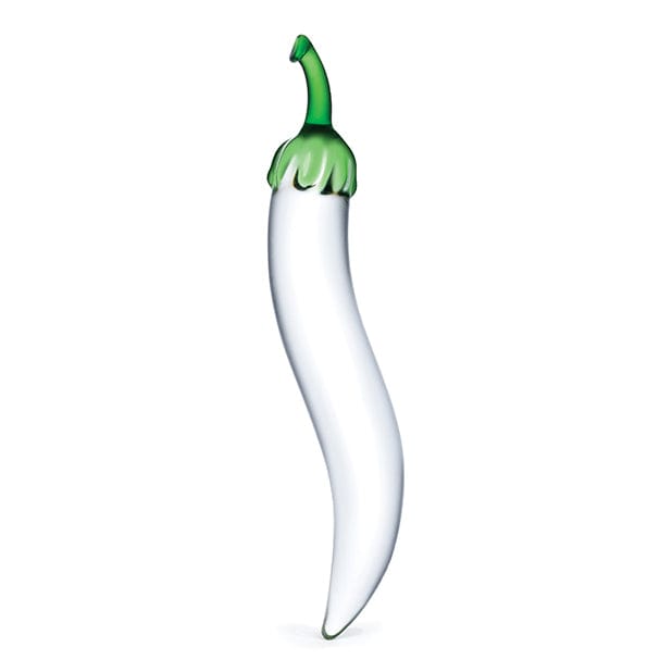 Glas - Naturals Chili Pepper Hand Blown Glass Dildo 8.25" (Clear) - Glass Dildo (Non Vibration) Durio.sg