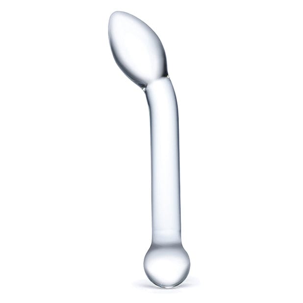 Glas - Slimline G Spot Hand Blown Glass Dildo 8" (Clear) - Glass Dildo (Non Vibration) Durio.sg