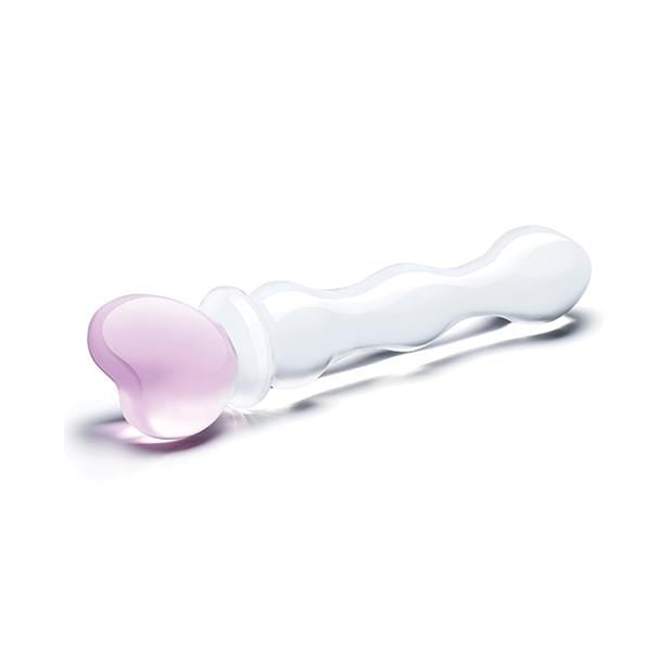 Glas - Sweetheart Glass Dildo 8" (Pink/Clear) - Glass Dildo (Non Vibration) Durio.sg