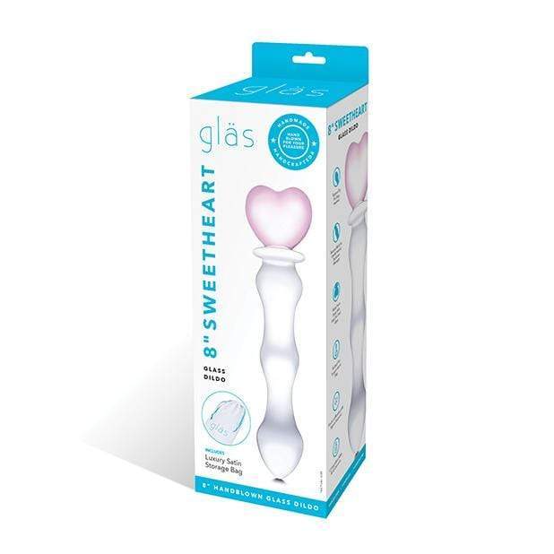 Glas - Sweetheart Glass Dildo 8" (Pink/Clear) - Glass Dildo (Non Vibration) Durio.sg