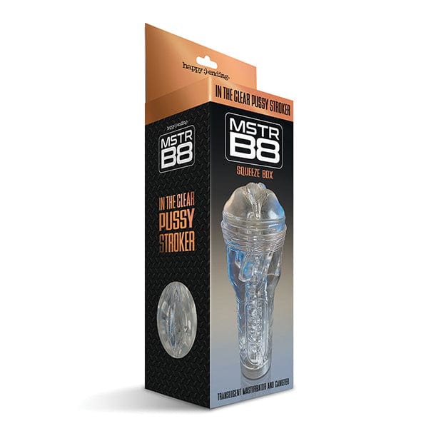 Happy Ending - MSTR B8 In the Clear Pussy Stroker Cup Masturbator (Clear) - Masturbator Soft Stroker (Non Vibration) Durio.sg