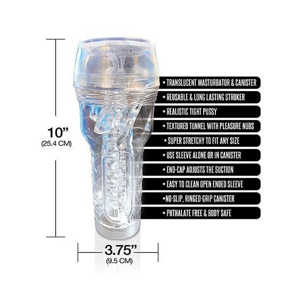 Happy Ending - MSTR B8 In the Clear Pussy Stroker Cup Masturbator (Clear) - Masturbator Soft Stroker (Non Vibration) Durio.sg