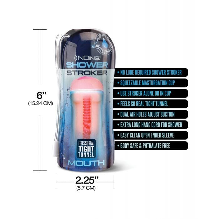 Happy Ending - Shower Stroker Mouth Cup Masturbator (Ivory) - Masturbator Soft Stroker (Non Vibration) Durio.sg