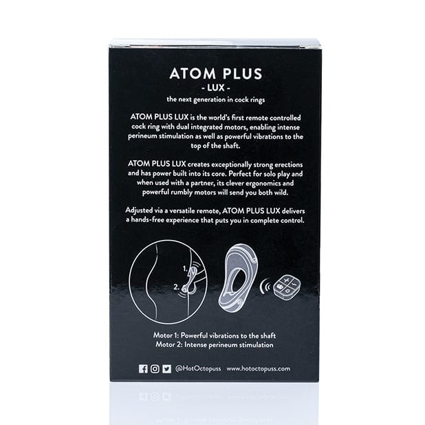 Hot Octopuss - Atom Plus Lux Remote Control Cock Ring (Black) - Remote Control Cock Ring (Vibration) Rechargeable Durio.sg