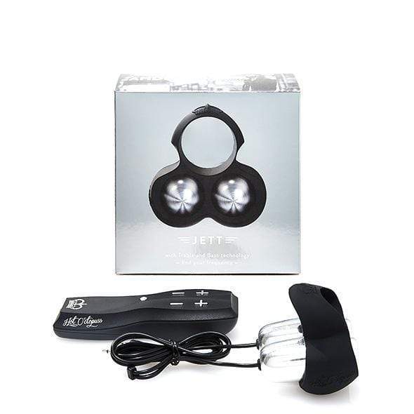 Hot Octopuss - Jett Cock Sleeve with Trible and Bass Technology (Black) - Silicone Cock Ring (Vibration) Non Rechargeable Durio.sg