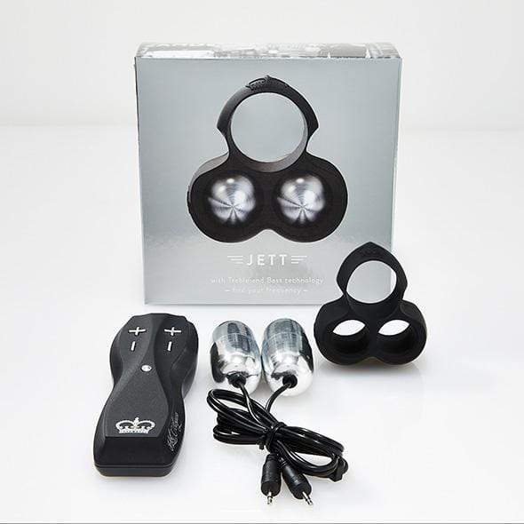 Hot Octopuss - Jett Cock Sleeve with Trible and Bass Technology (Black) - Silicone Cock Ring (Vibration) Non Rechargeable Durio.sg