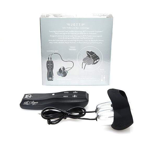 Hot Octopuss - Jett Cock Sleeve with Trible and Bass Technology (Black) - Silicone Cock Ring (Vibration) Non Rechargeable Durio.sg