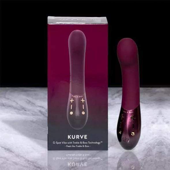 Hot Octopuss - Kurve G Spot Vibe With Treble and Bass Technology (Red) - G Spot Dildo (Vibration) Rechargeable Durio.sg