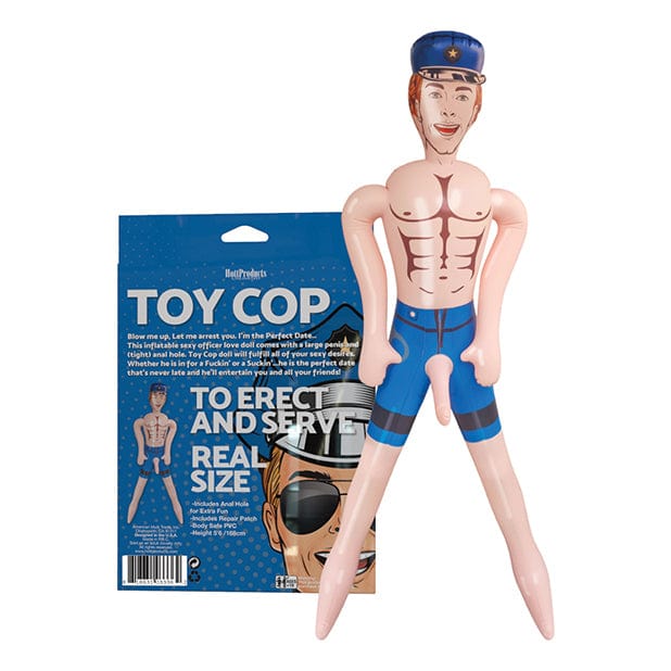 Hott Products - Inflatable Party Blow Up Doll Real Size Toy Cop (Beige) - Doll Durio.sg