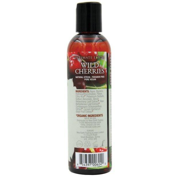 Intimate Earth - Lubricant Wild Cherries 120 ml (Red) - Warming Lube Durio.sg