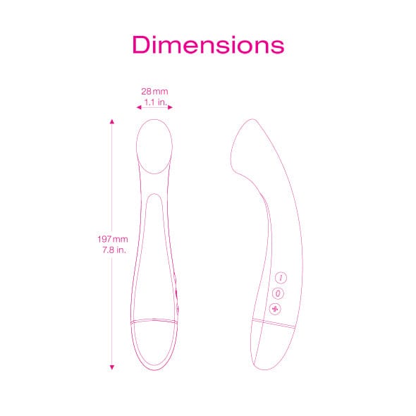 Intimina - Celesse Personal Massager G Spot Vibrator (Pink) - G Spot Dildo (Vibration) Non Rechargeable Durio.sg